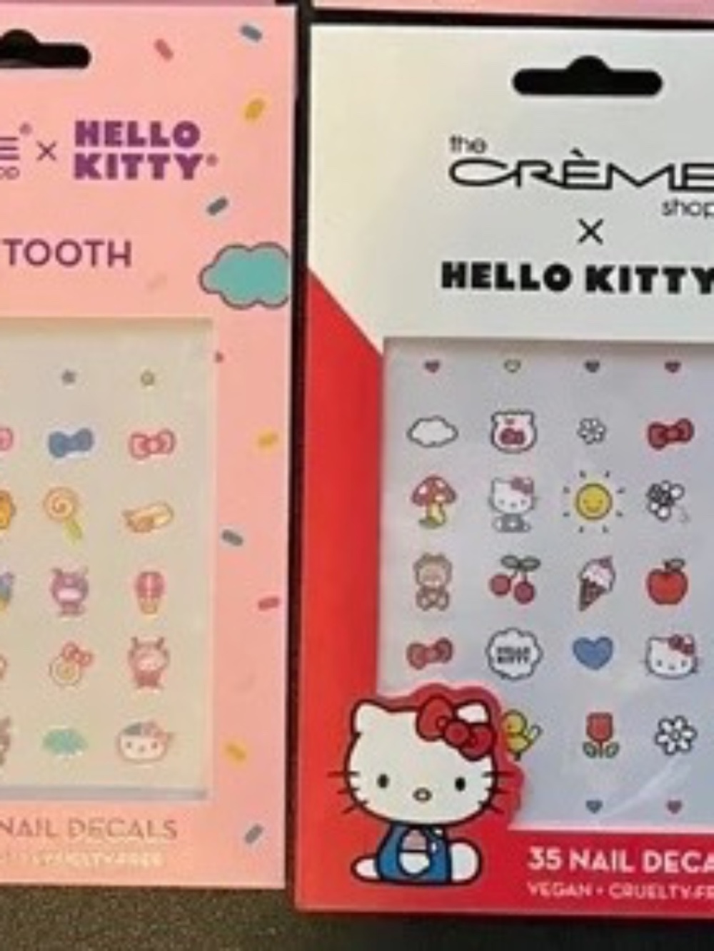 THE CREME SHOP SANRIO HELLO KITTY SWEET TOOTH ADHESIVE NAIL DECALS STICKERS LOT